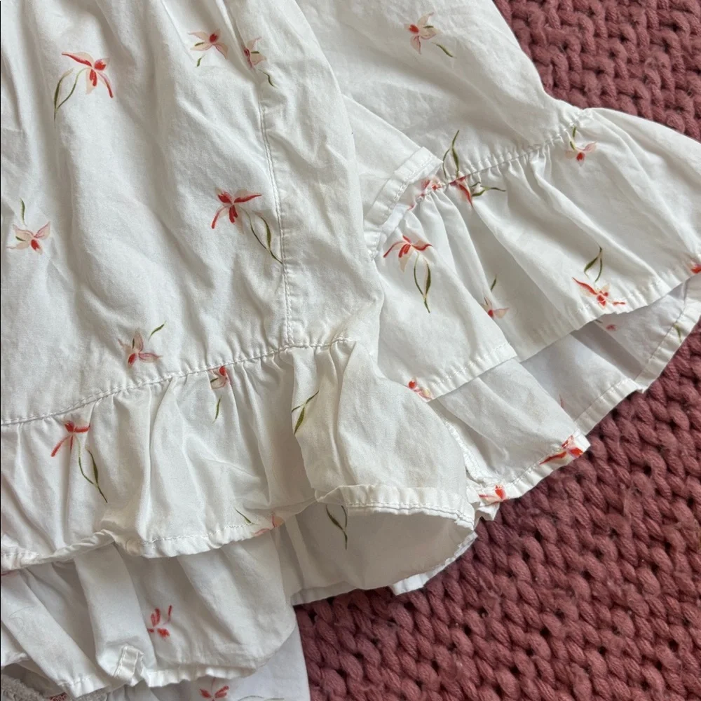 Floral White Ruffle Sleepwear Set - Picture 7 of 7